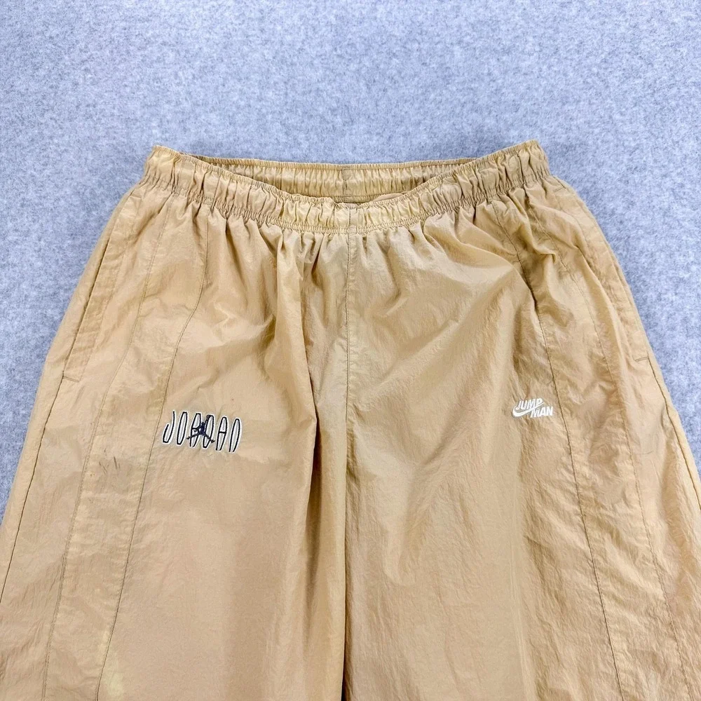 Nike Air Jordan Flight MVP Nylon Woven Pants Mens XL Beige Basketball DQ8049-252
